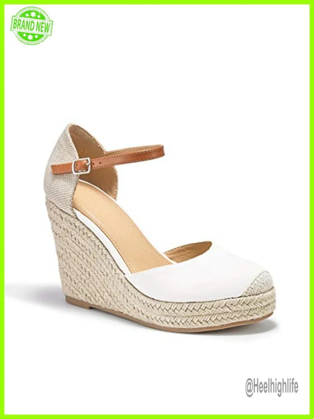 Espadrille Wedge Sandals Ankle Strap Closed Toe Women's Platform Heels
